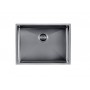 Gun Metal Grey Stainless Steel Handmade Top/Undermount Single Bowl Kitchen Sink 600x450x300mm